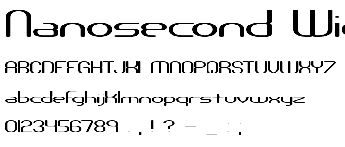 Nanosecond Wide BRK font